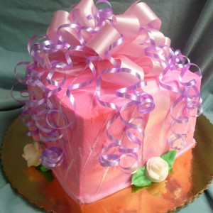 Pink Present Cake